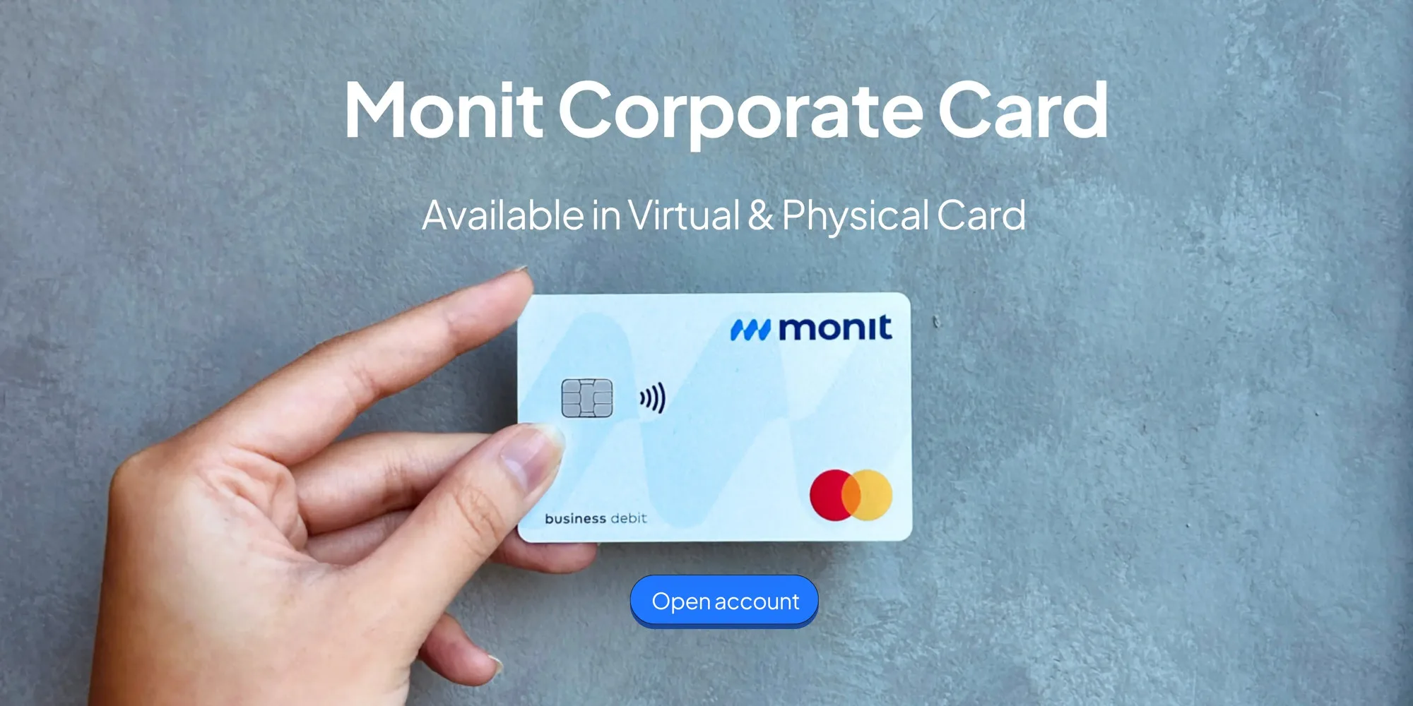 Dashboard Monit corporate card — kelola kartu virtual dan fisik